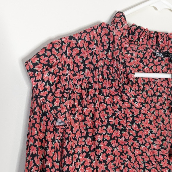 NWOT ZARA floral long sleeve tunic top, small - Picture 5 of 6